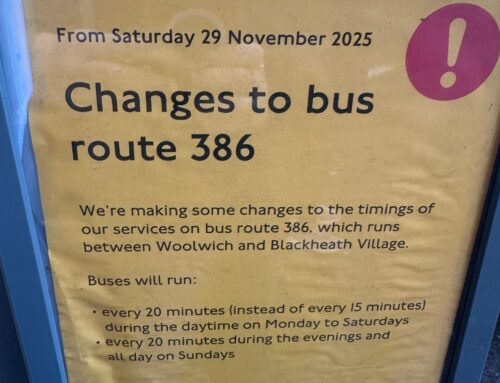 386 bus to run less frequently